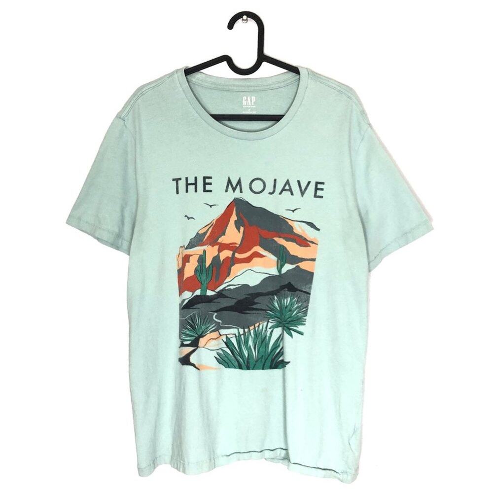 GAP Mojave Desert Graphic Tee Mint Distressed M